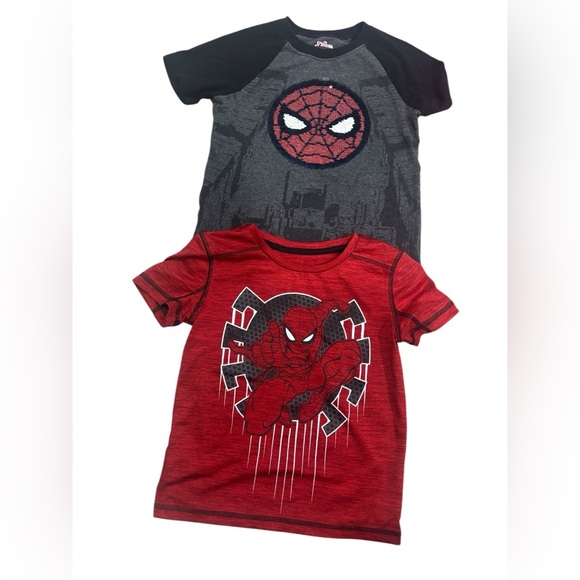 Spider-Man Little Boy’s Lot Shirts Shorts Rash Guard Size XS/4/5 - Picture 2 of 4